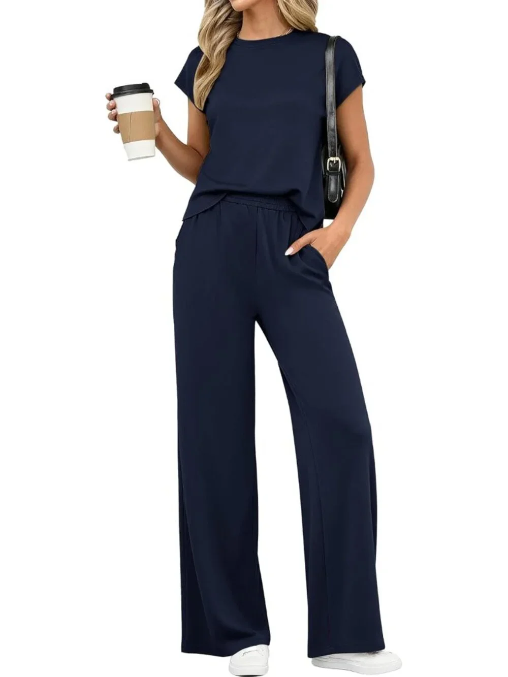 Womens 2 Piece Outfits Casual Cap Sleeve Lounge Set Summer Tracksuits Matching S